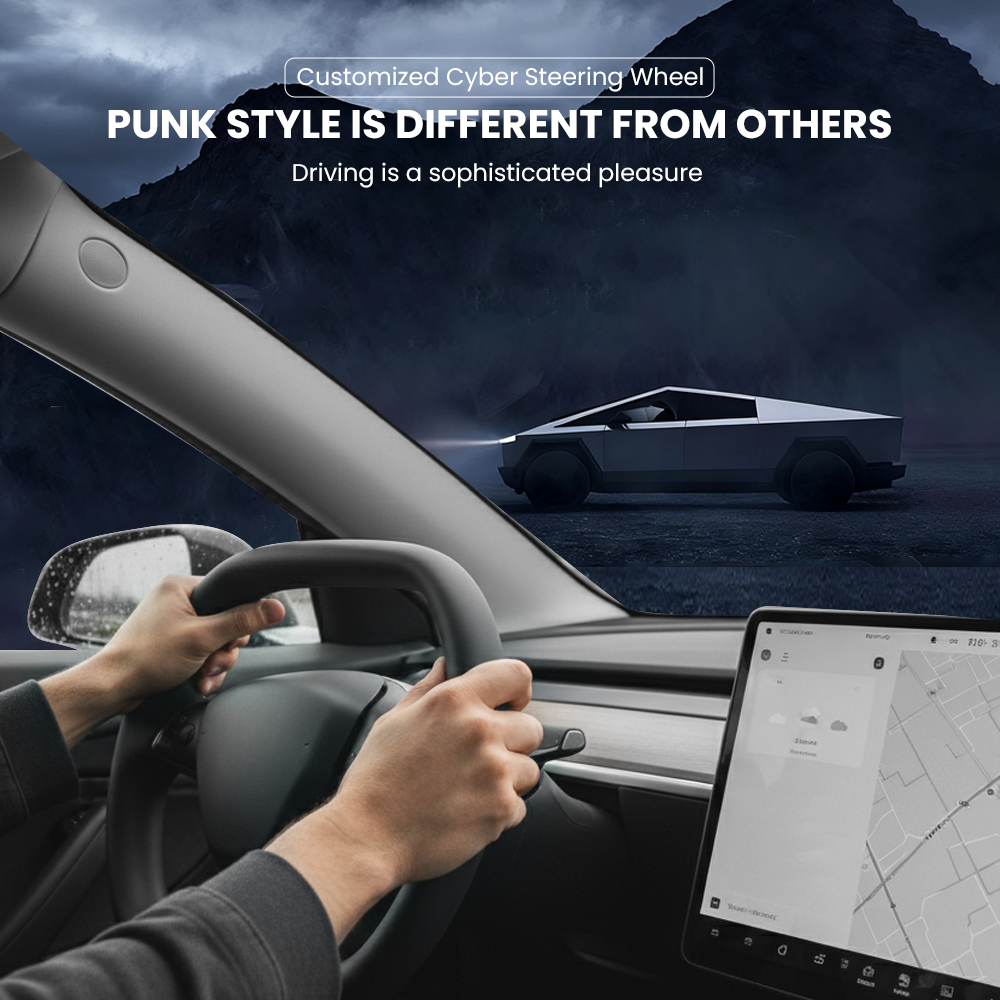 Premium Heated NAPPA Leather Cyberpack V2 Steering Wheel for Model 3 highland /Model Y junpier