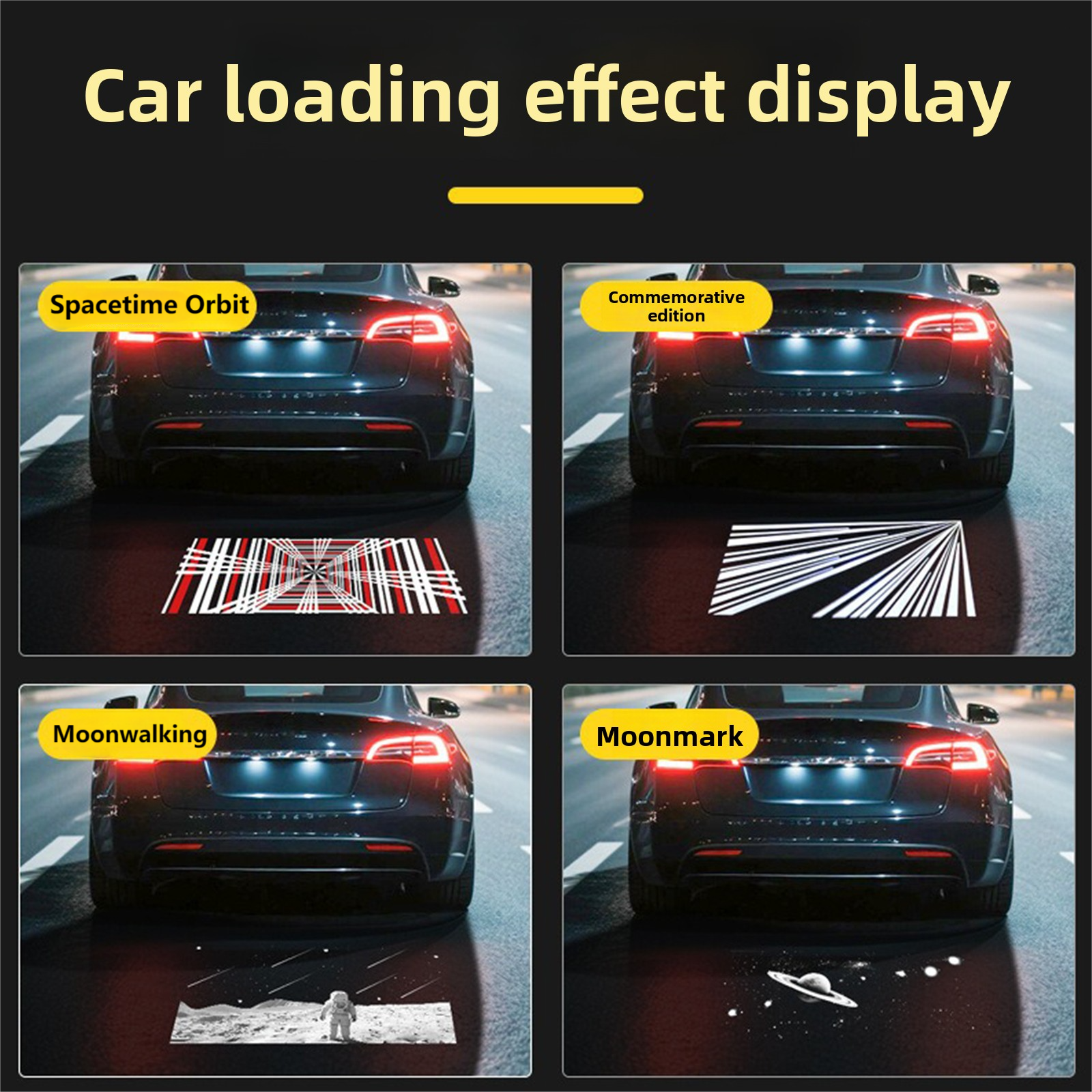 Rear License Plate Projection Led Lights For Tesla Model 3/Y