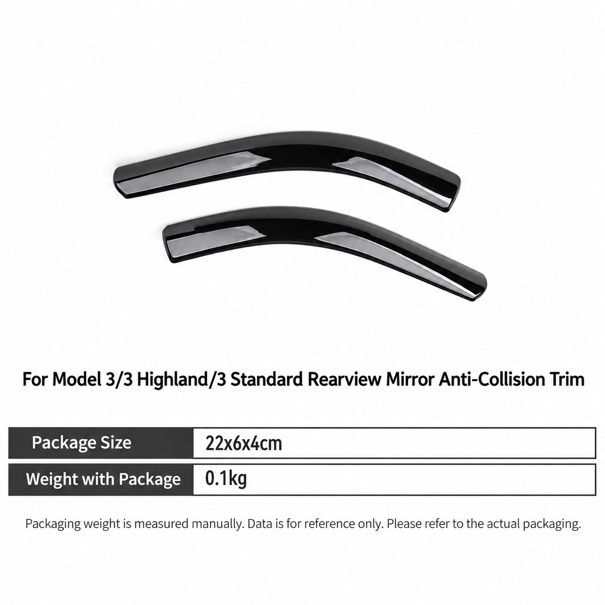 ABS Side Mirror Protective Trim for Tesla Model 3 / Model 3 Highland / Model 3 Standard / Model Y / Model Y Juniper / Model Y Standard / Model Y L