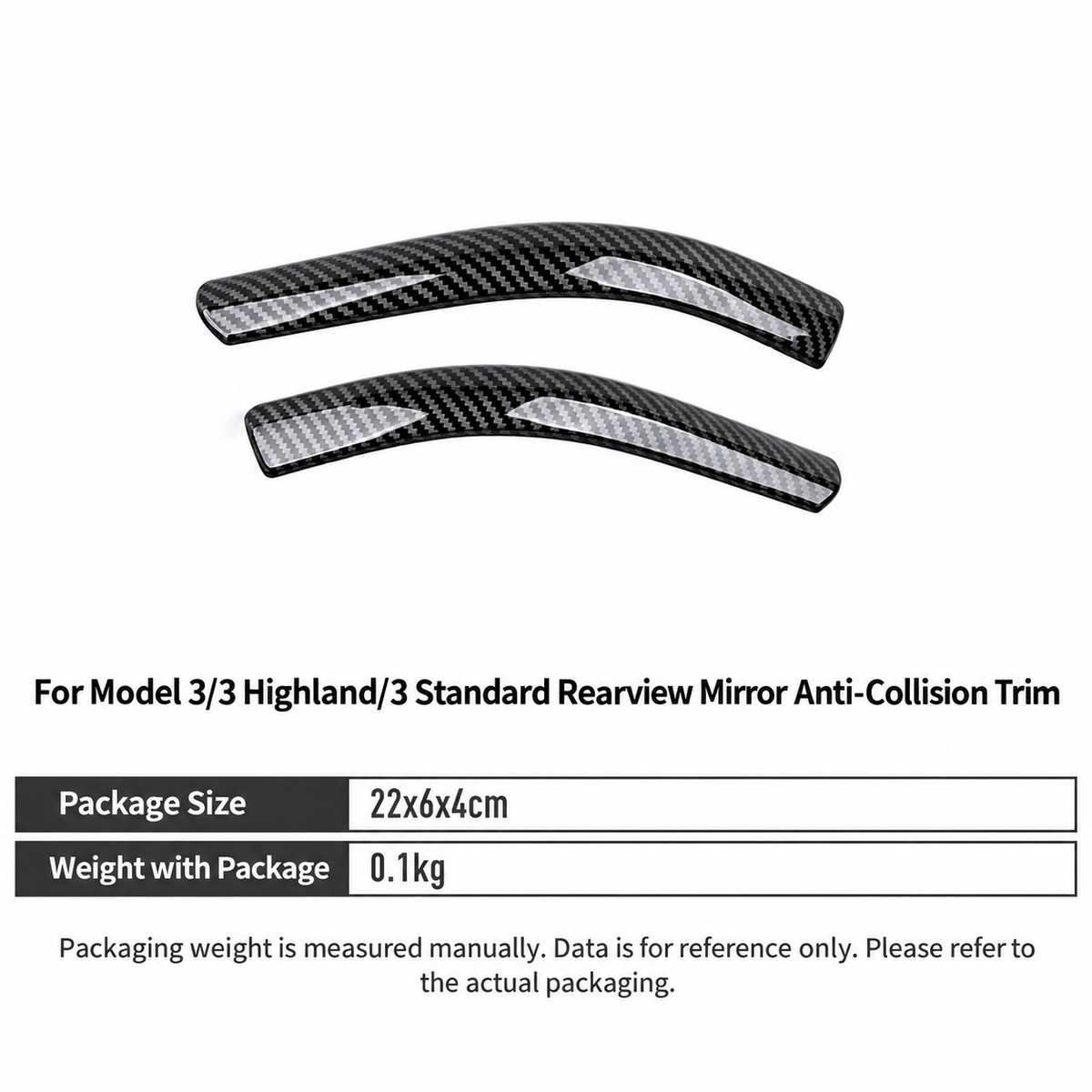 ABS Side Mirror Protective Trim for Tesla Model 3 / Model 3 Highland / Model 3 Standard / Model Y / Model Y Juniper / Model Y Standard / Model Y L
