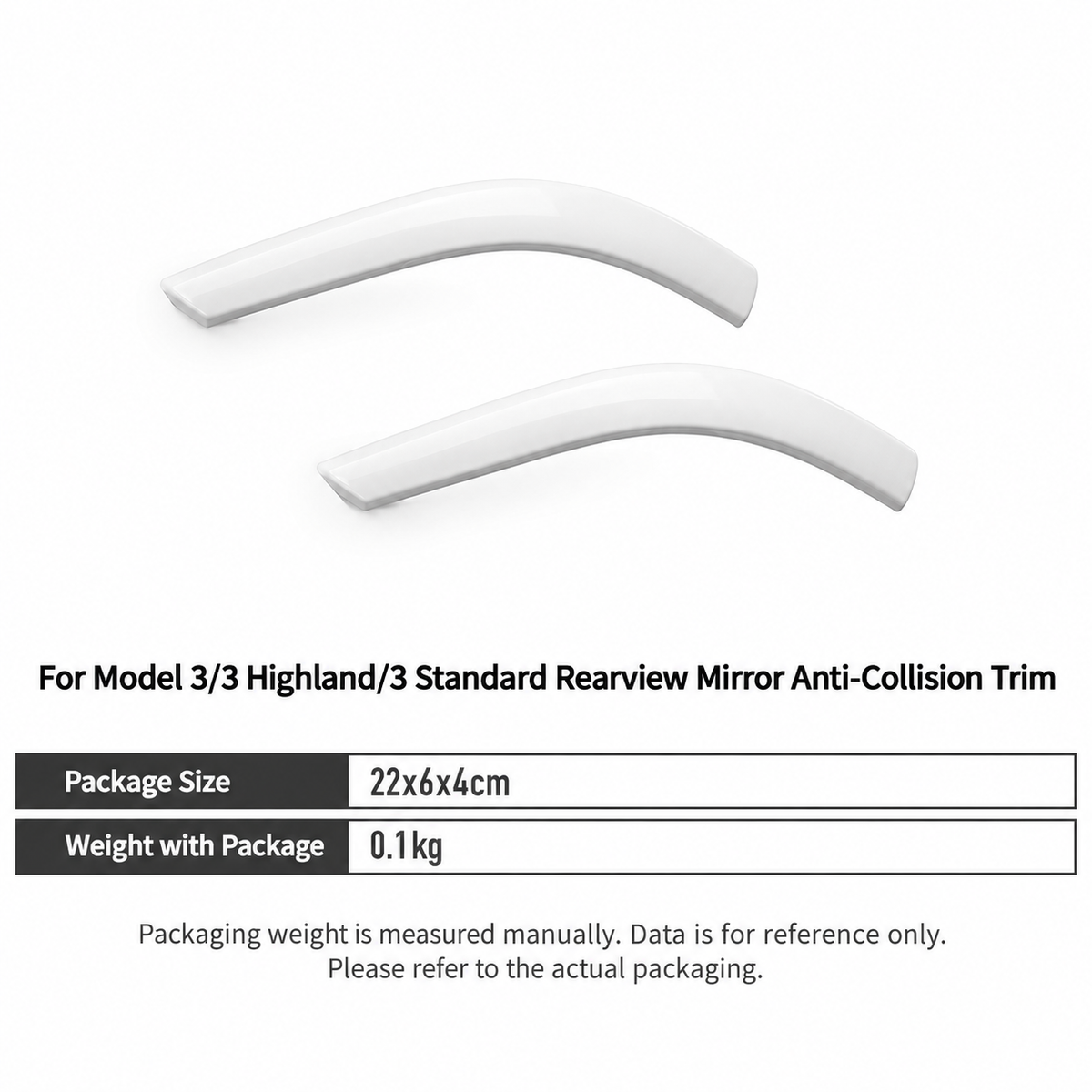 ABS Side Mirror Protective Trim for Tesla Model 3 / Model 3 Highland / Model 3 Standard / Model Y / Model Y Juniper / Model Y Standard / Model Y L
