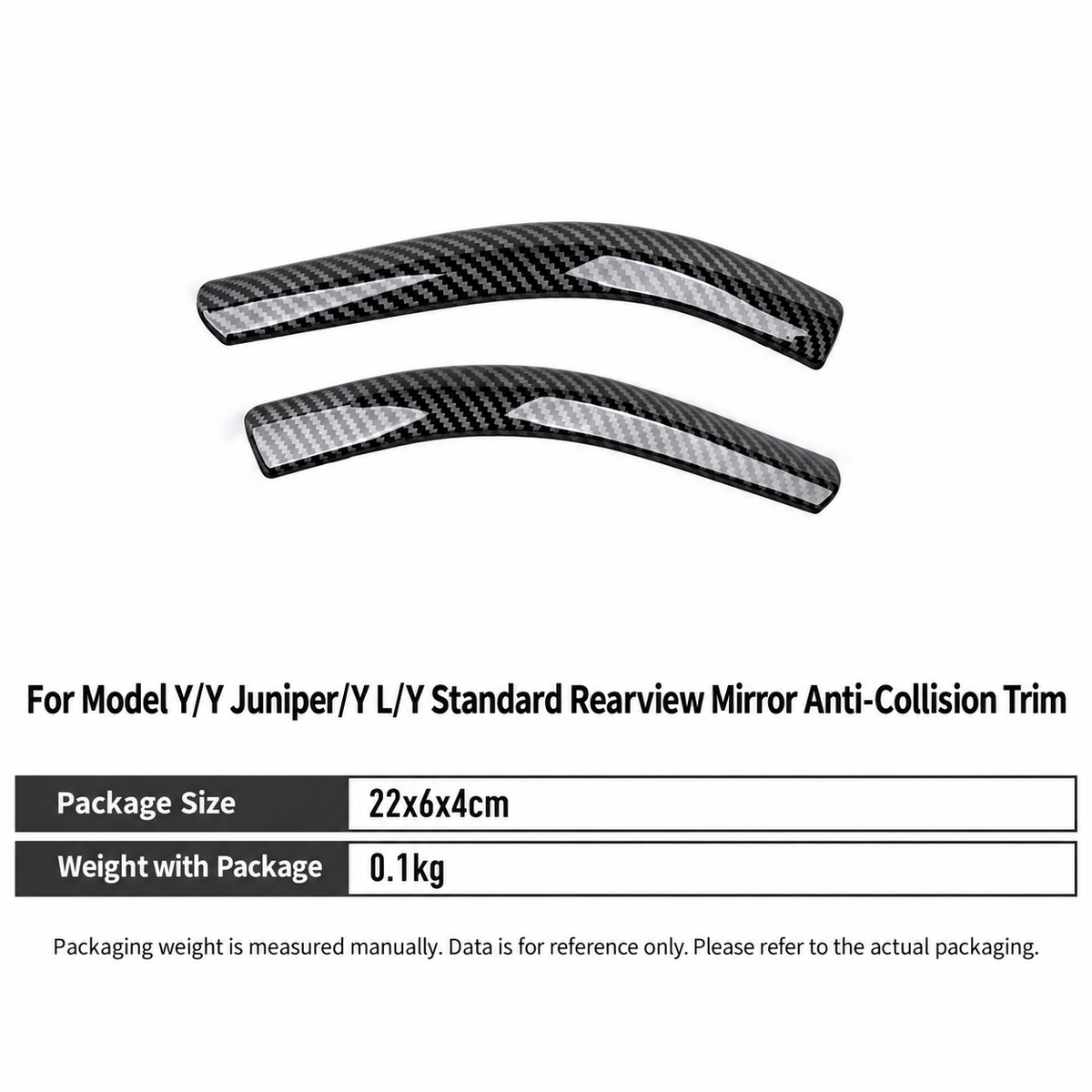 ABS Side Mirror Protective Trim for Tesla Model 3 / Model 3 Highland / Model 3 Standard / Model Y / Model Y Juniper / Model Y Standard / Model Y L