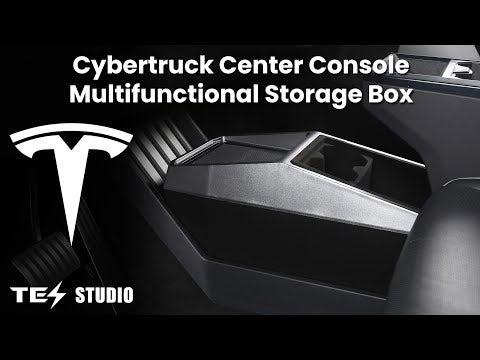 Tesla Cybertruck Center Console Multifunctional Storage Box Center Floor Organizer Armrest Organizer Front Rear Storage Box  Build-in Trash Can and Cup Holders Tesstudio®