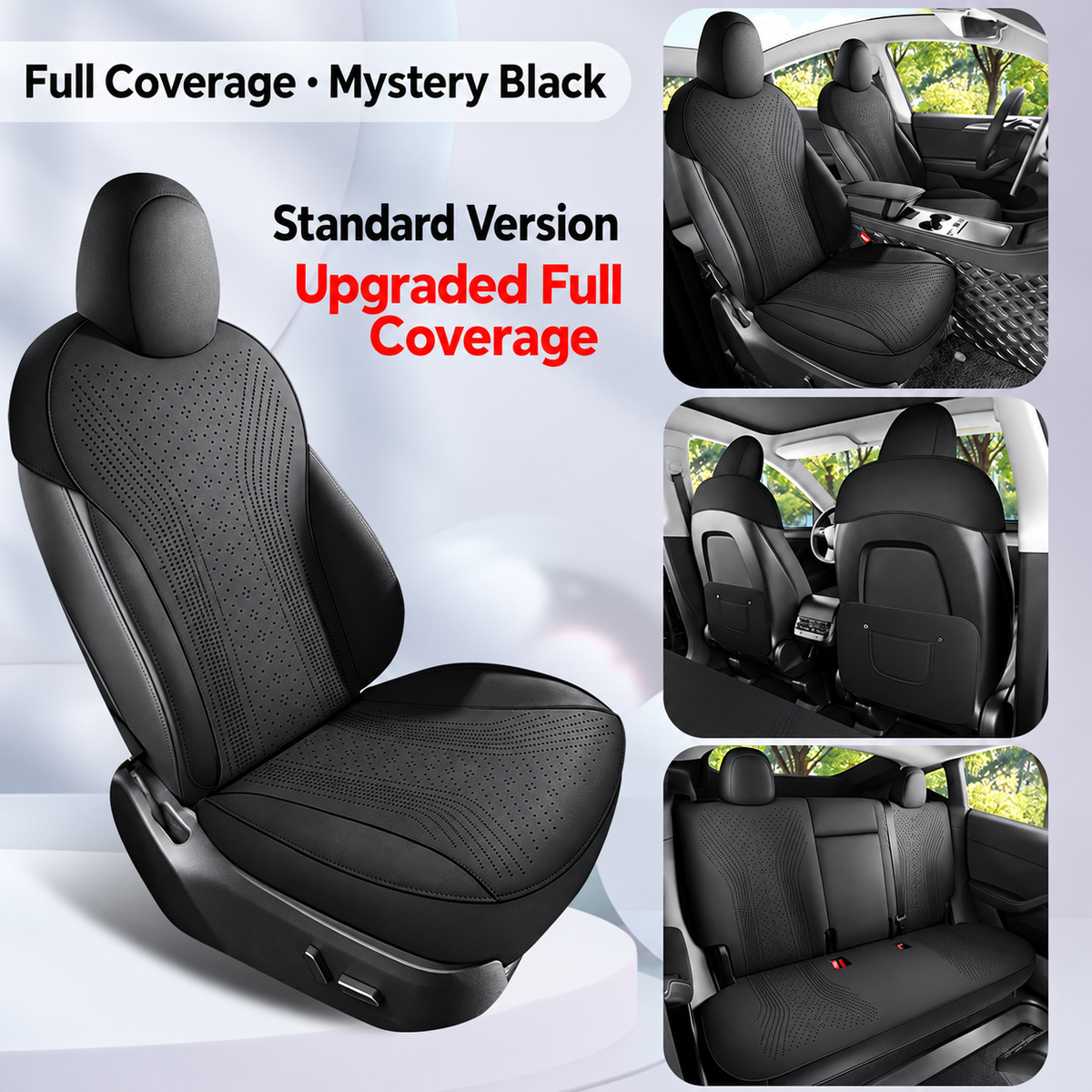 5-Seat Standard Leather Seat Cover Set for Tesla Model 3 / Model Y
