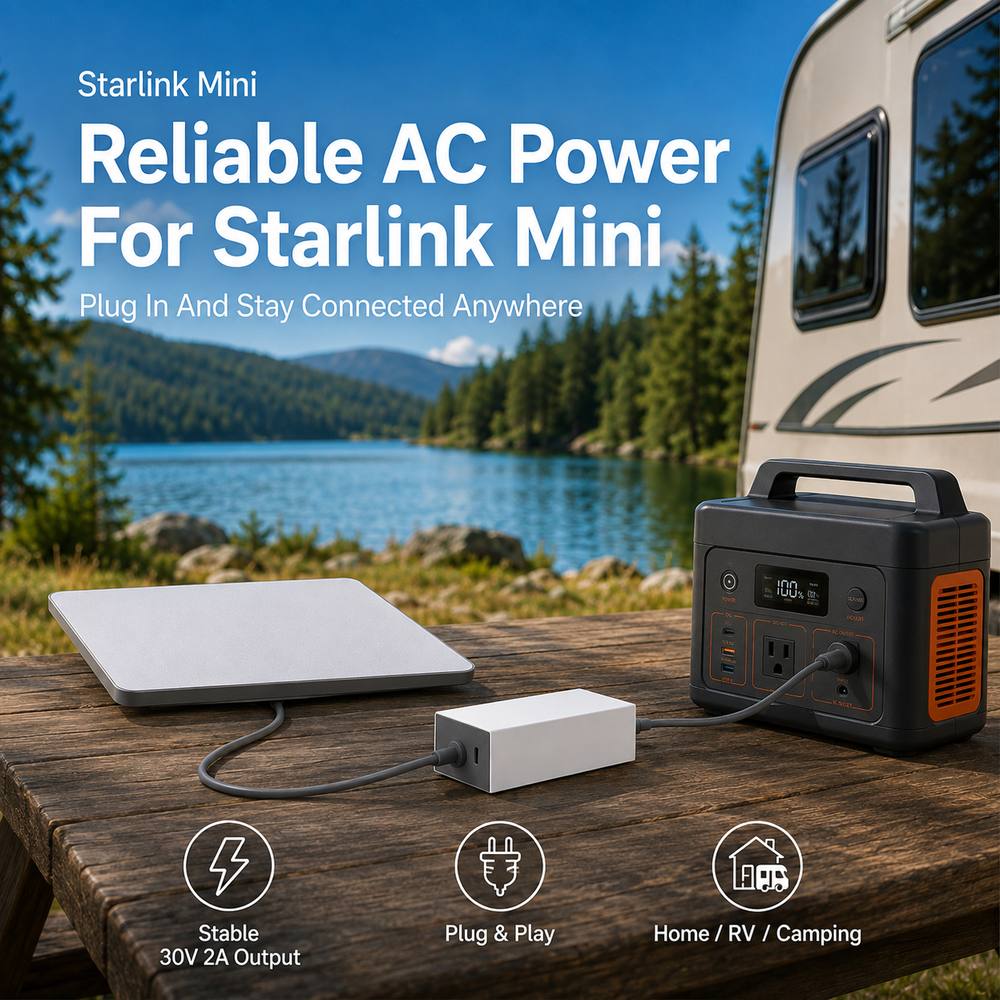 Tesstudio Starlink Mini 60W replacement AC power adapter