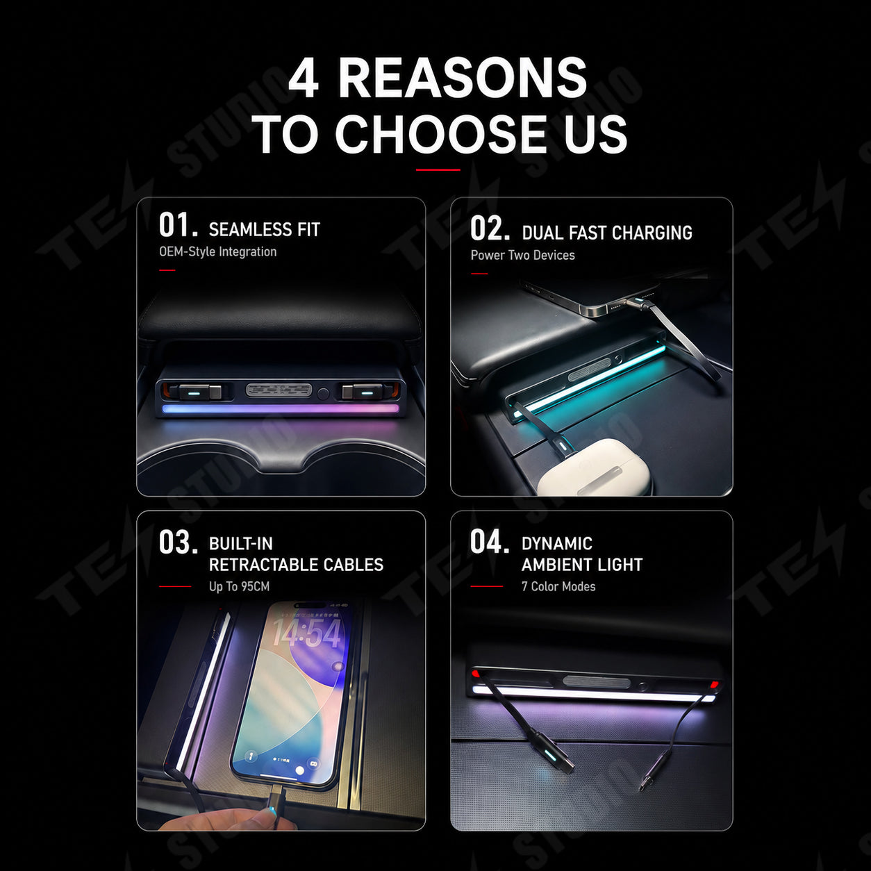 Aroma Diffuser Dock for Tesla Model 3, Model 3 Highland, Model Y, Model Y Juniper, and Model Y L