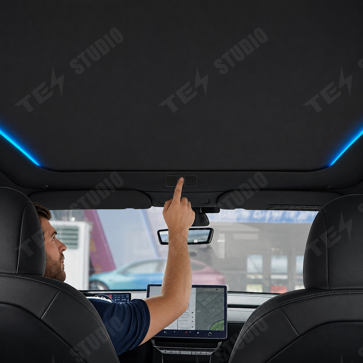 Model Y L Power Sunshade Voice-Controlled