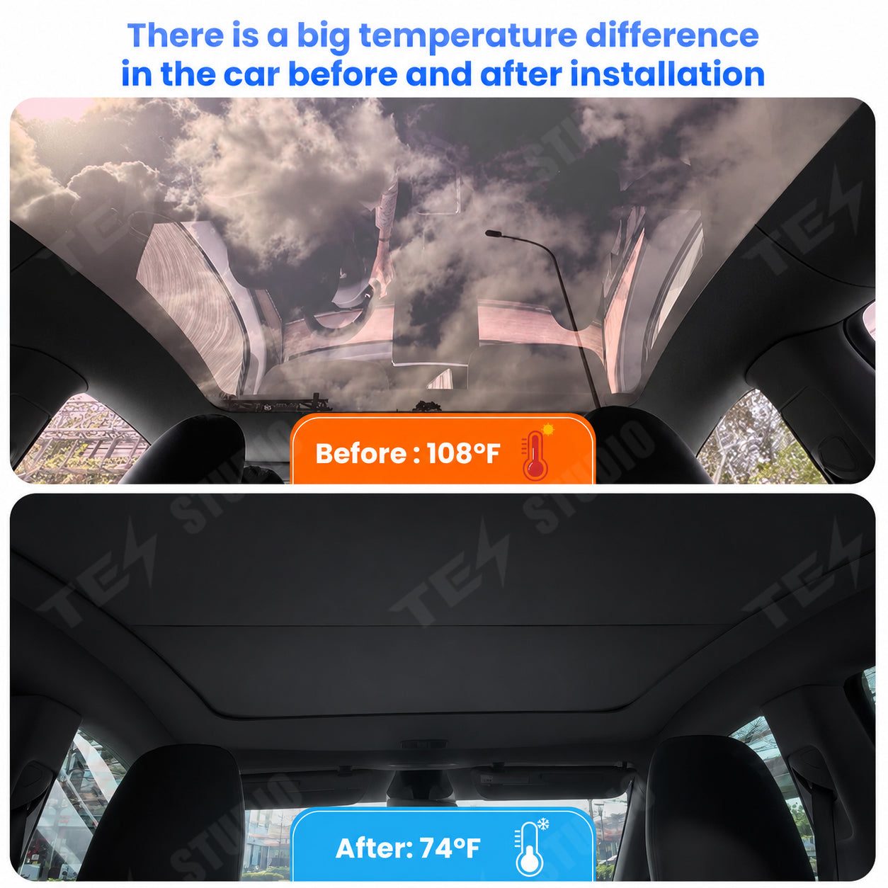 Power Sunshade Voice-Controlled For Tesla Model Y L