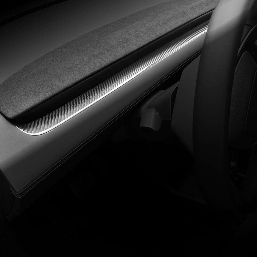 Real Carbon Fiber Dashboard Lower Air Vent Trim For Tesla Model 3 Highland & Model Y Juniper & Model Y L