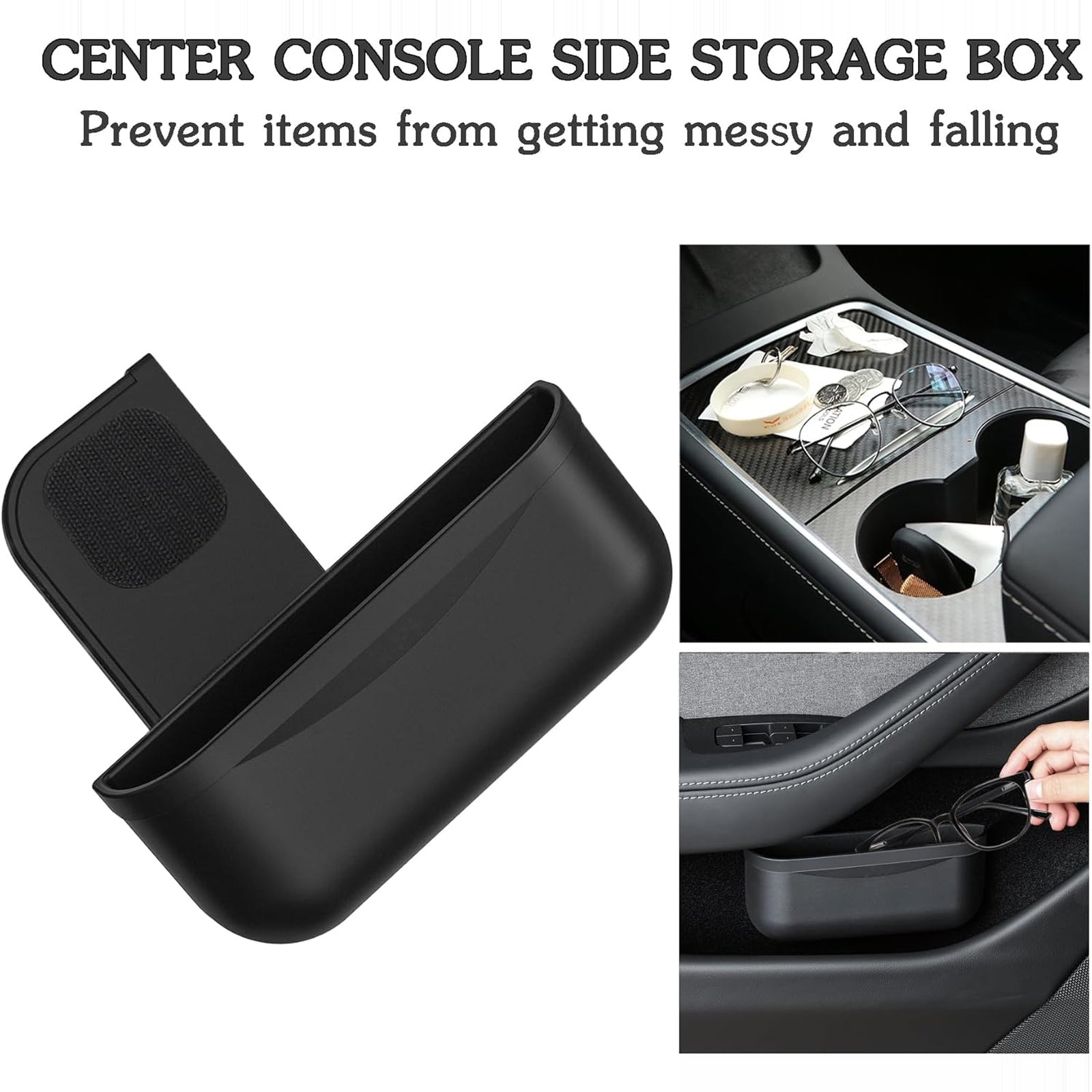 Center Console Organizer Tray & Silicone Storage Box for Model Y L