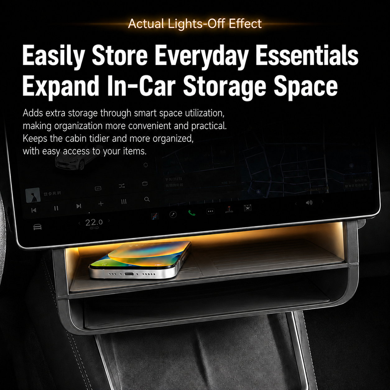 Tesla Model Y Juniper / Model Y L / Model 3 Highland Magnetic Under-Screen Storage Tray
