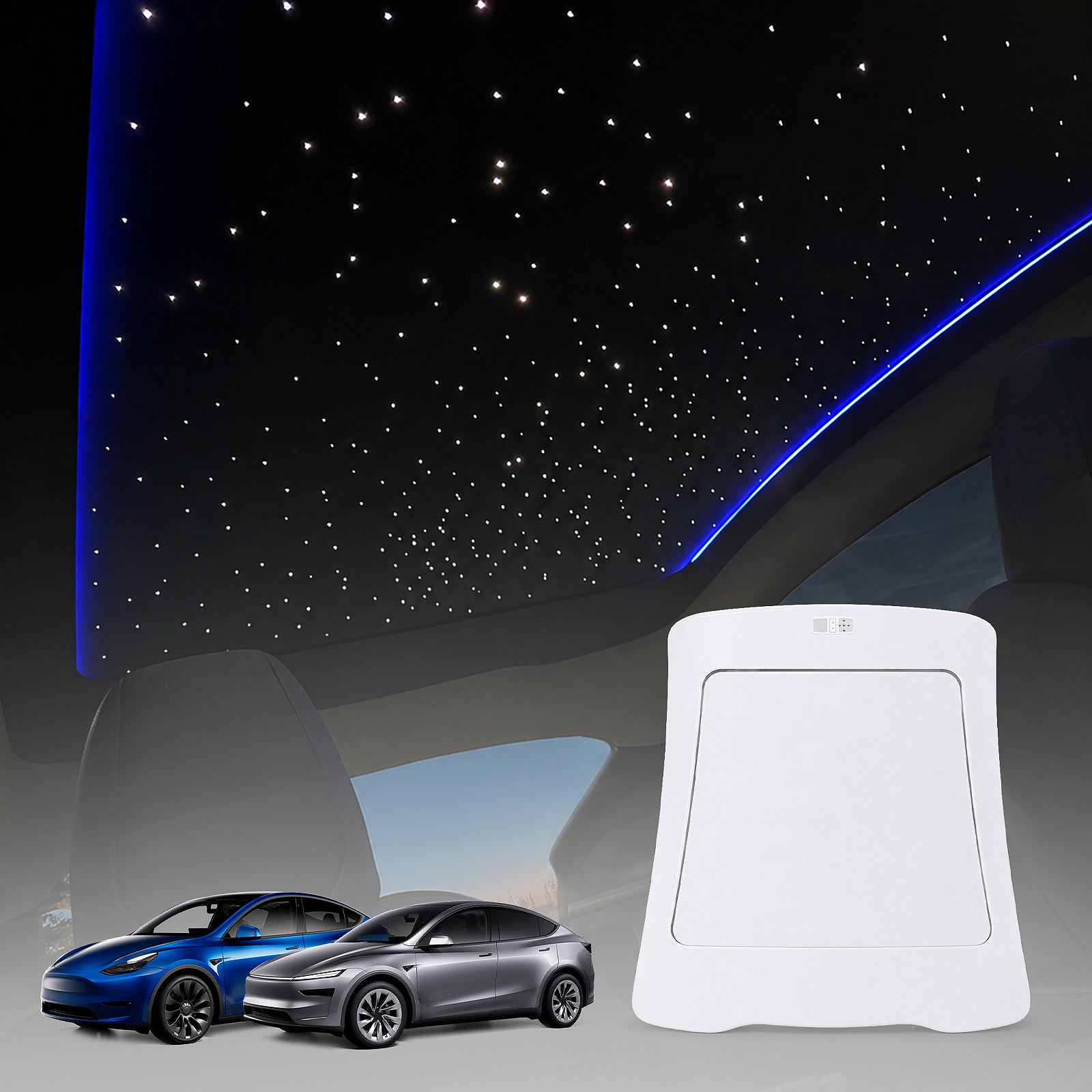 Smart Voice-Controlled Starry Sunshade 2.0 for Tesla Model Y / Y Juniper | Enjoy the Rolls-Royce Starry Sky