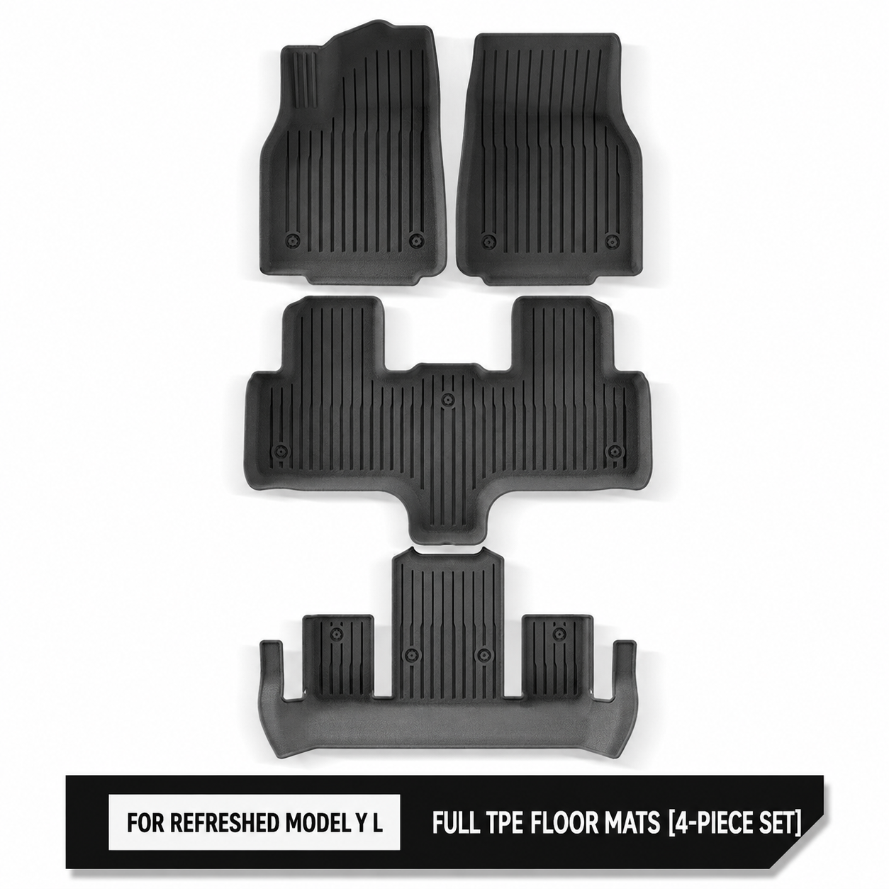 Custom-Fit TPE All-Weather Floor Mats– Eco-Friendly & OEM Precision for Tesla Model Y L 2025.11+