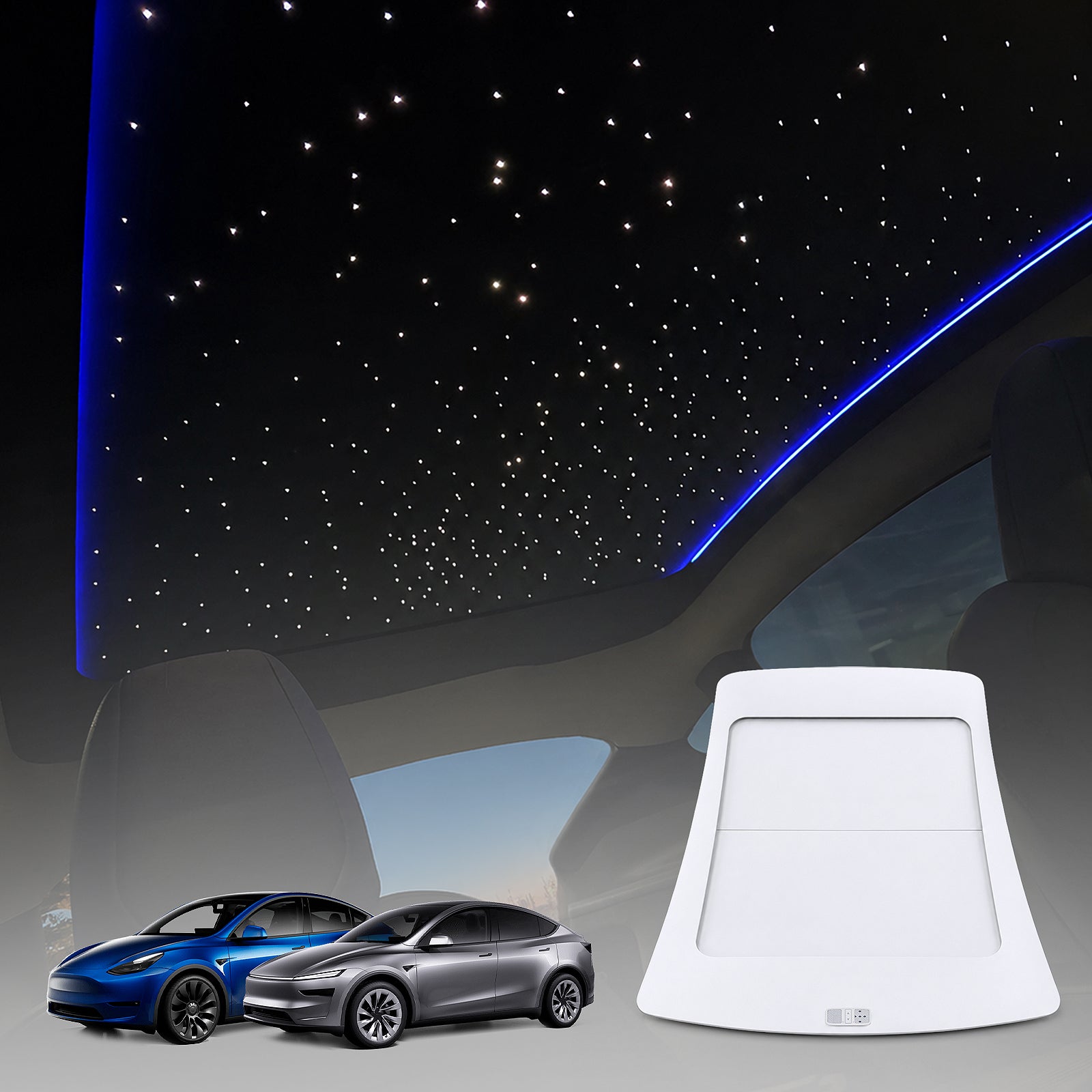 Smart Voice-Controlled Starry Sunshade 2.0 for Tesla Model Y / Y Juniper | Enjoy the Rolls-Royce Starry Sky