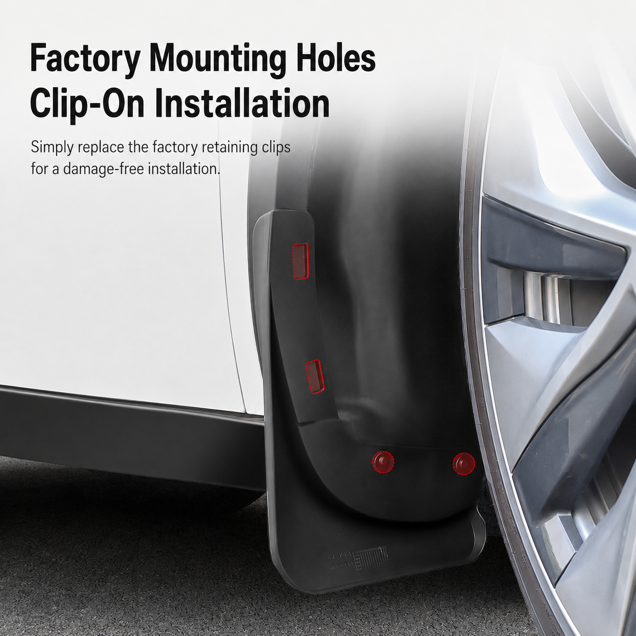 Front & Rear Mudguard Splash Guard Set For Model Y L 2026.06+