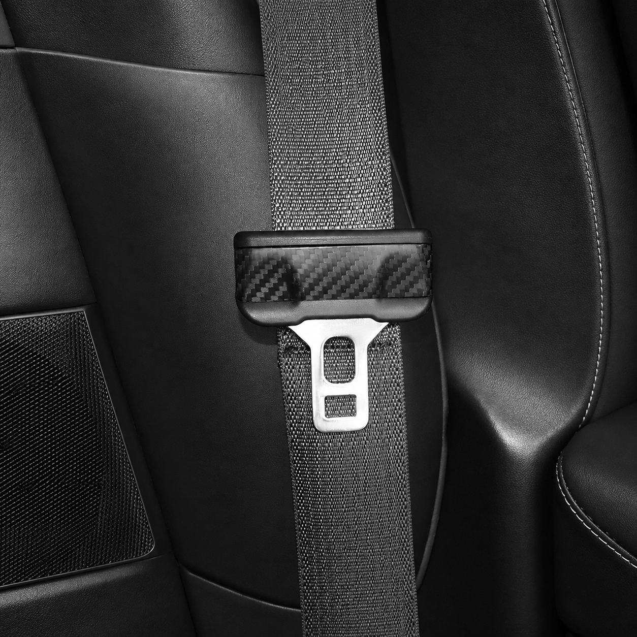 Real Carbon Fiber Seat Belt Cover for Tesla Model 3 / Model 3 Standard / Model Y / Model Y L / Model Y Standard (2-Pack)