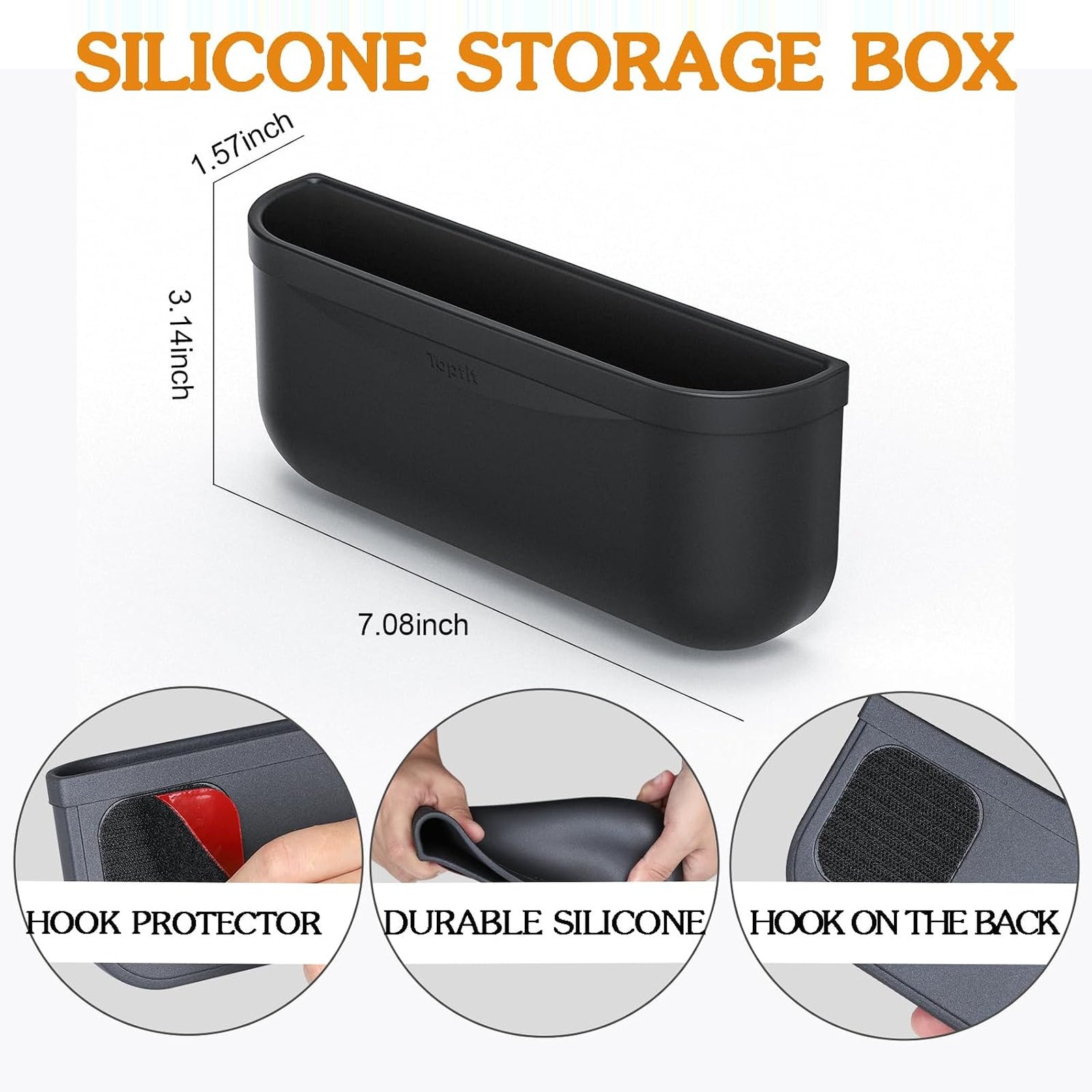 Center Console Organizer Tray & Silicone Storage Box for Model Y L