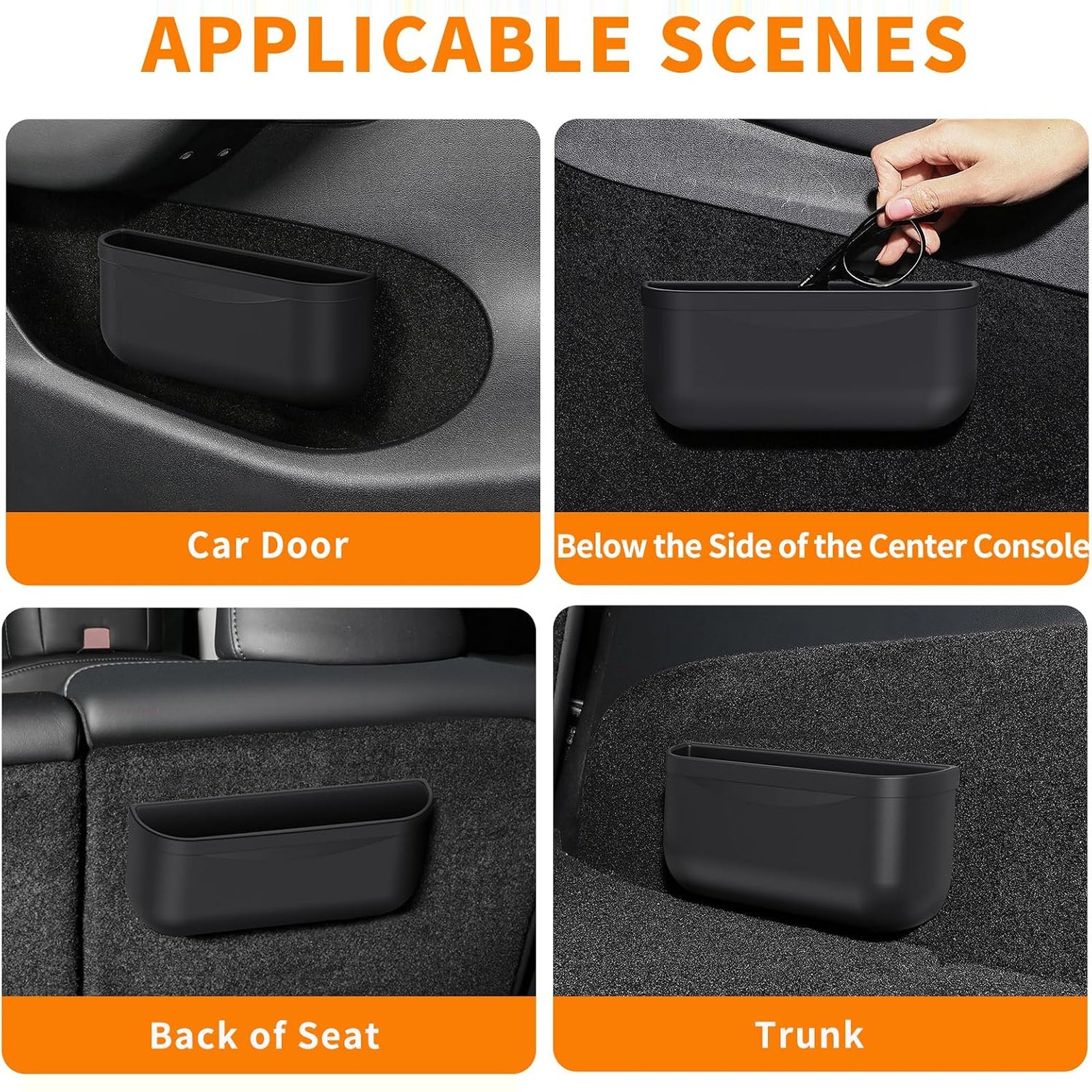Center Console Organizer Tray & Silicone Storage Box for Model Y L