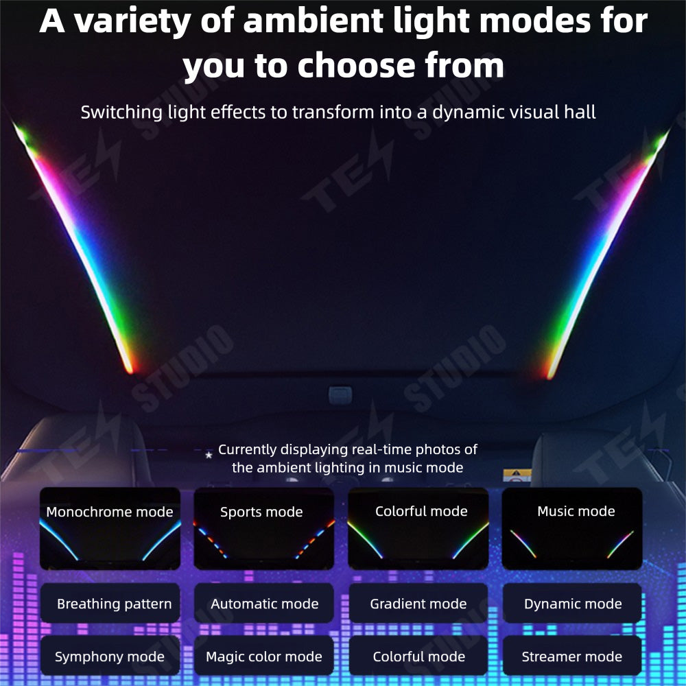 Smart Voice-Controlled Starry Sunshade for Tesla Model Y / Y Juniper / Cybertruck |  Enjoy the Rolls-Royce Starry Sky