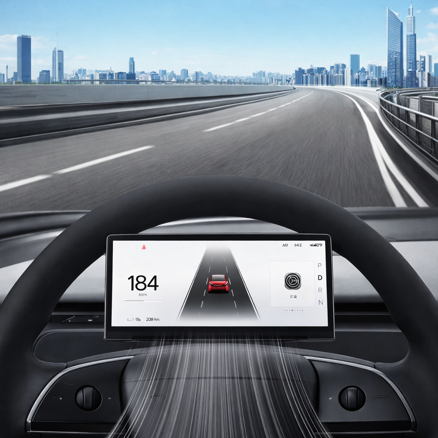 F9 Pro CarPlay dashboard display for Tesla Model 3 2017 to 2023