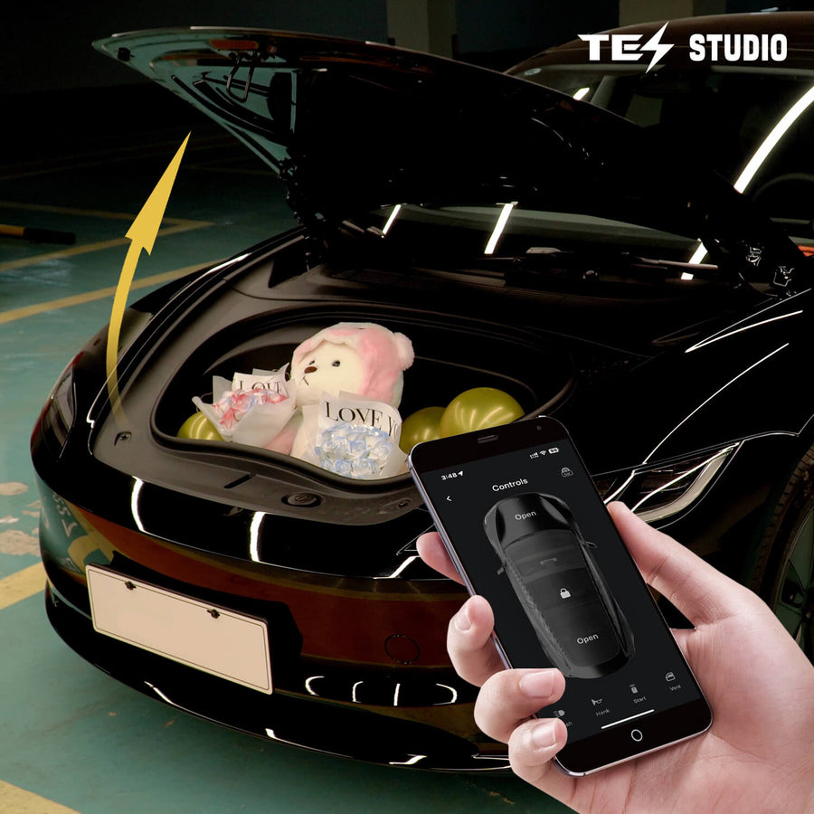 One-touch anti-pinch power frunk for Tesla Model 3 Highland
