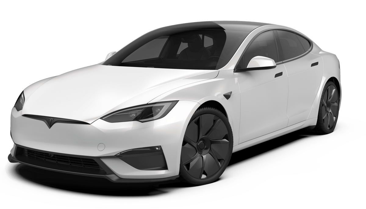 White Tesla Model S shown in an official Tesla owners manual image