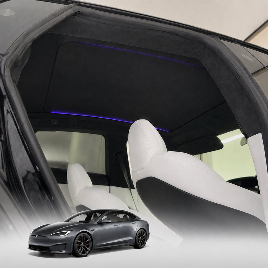 Electric voice-controlled roof sunshade for Tesla Model S 2021 to 2026