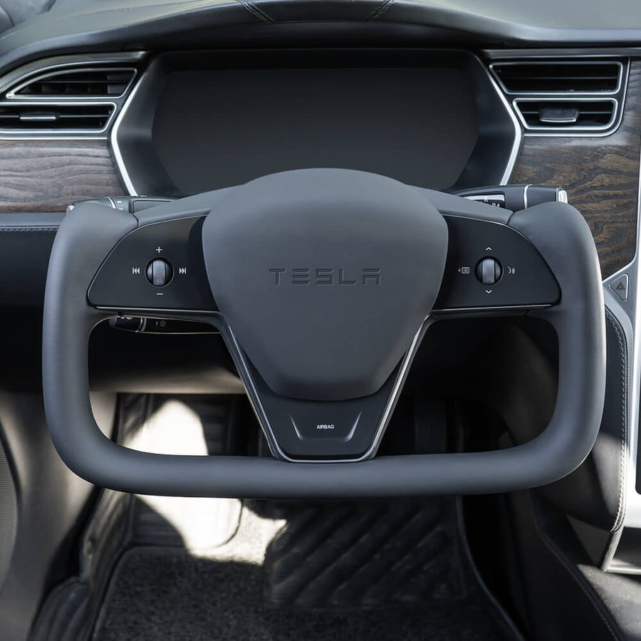 Yoke steering wheel upgrade for Tesla Model S 2012 to 2020