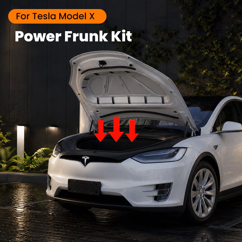 Electric power frunk kit for Tesla Model X with year-specific options
