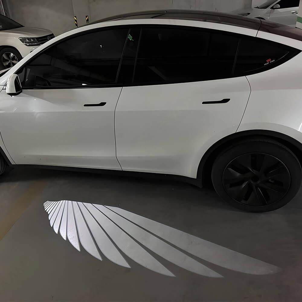 Luxury LED Welcome Light Angel Wing Projector Light for Tesla Model Y