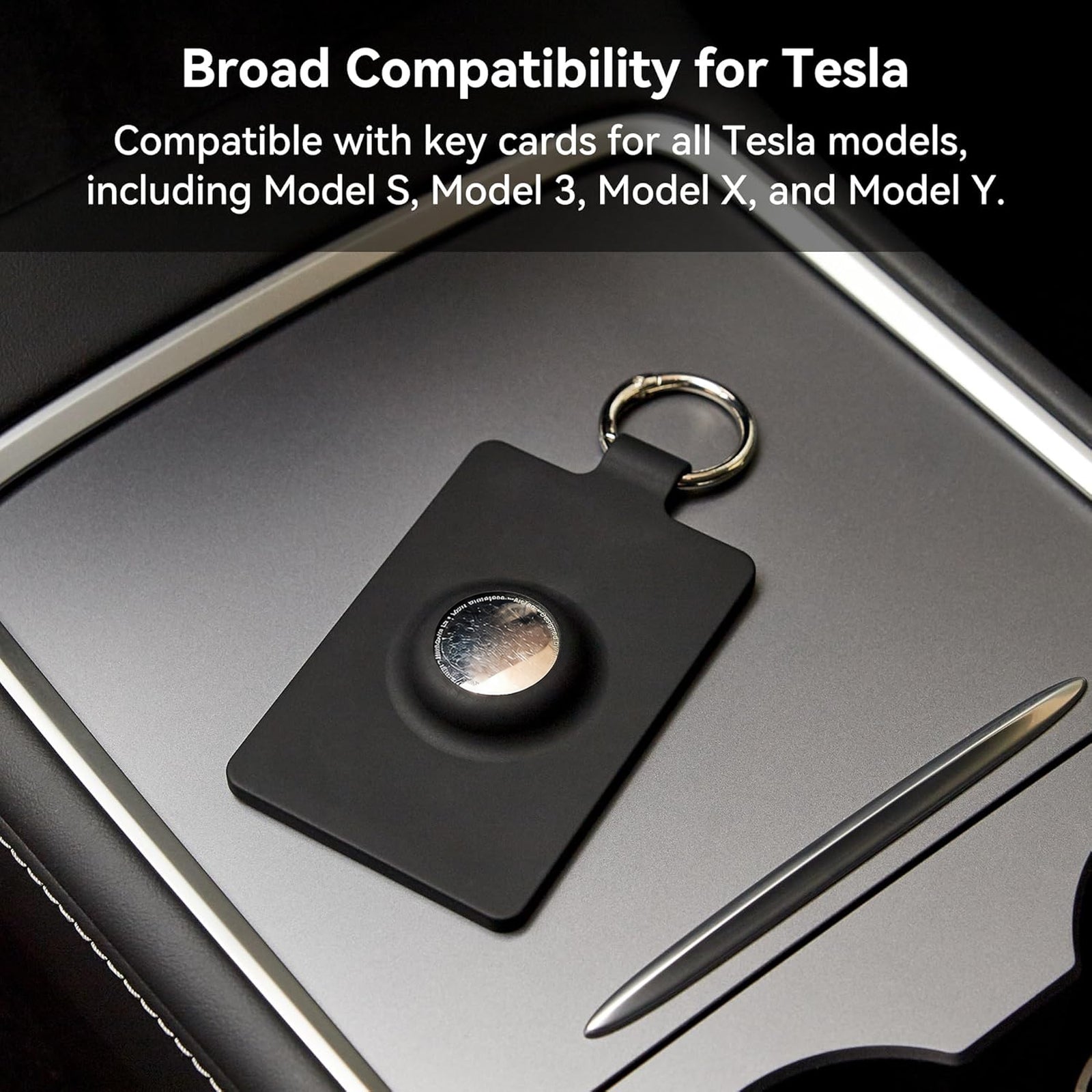 Tesla Key Card Holder with AirTag Slot – Silicone Protective Case for Model 3/Y/YL/YS/S/X/Cybertruck