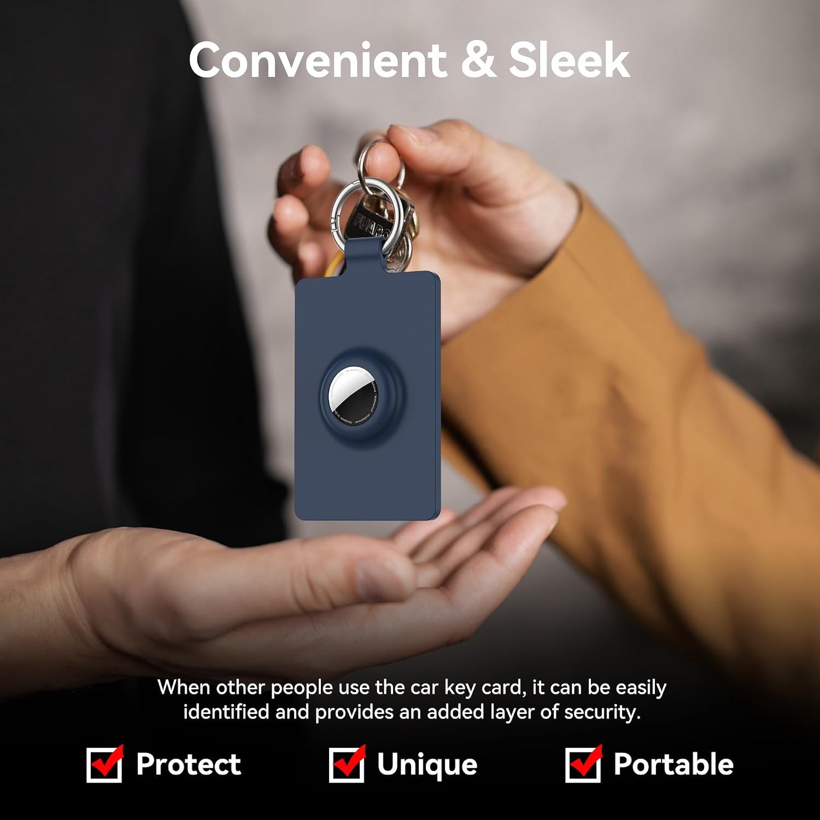Tesla Key Card Holder with AirTag Slot – Silicone Protective Case for Model 3/Y/YL/YS/S/X/Cybertruck