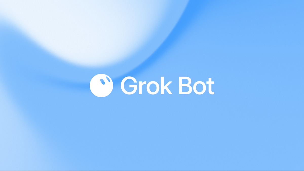 Official SpaceXAI launch artwork showing the Grok Bot product