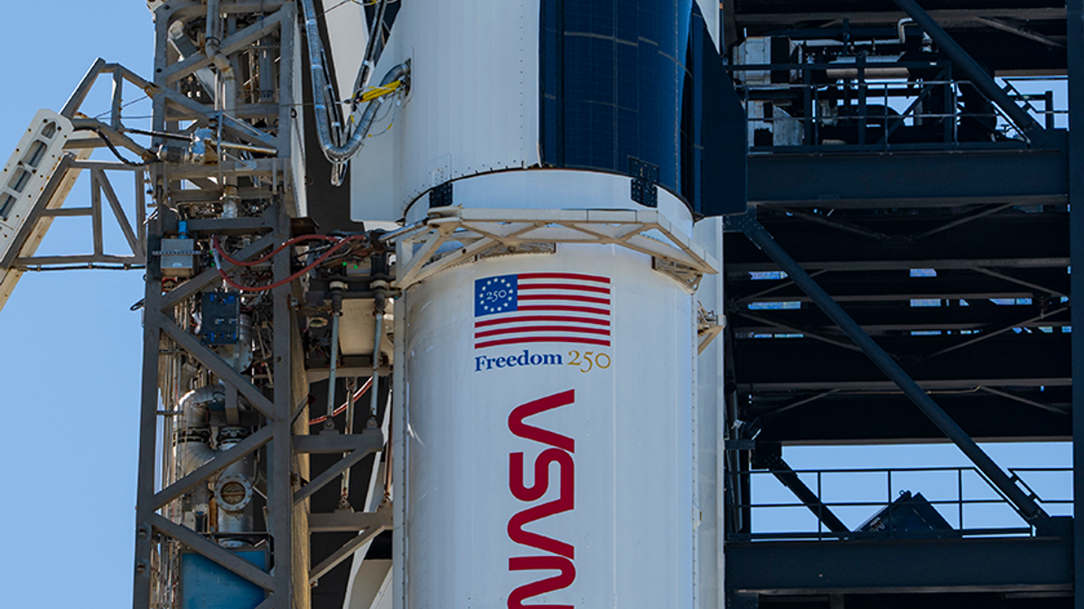 SpaceX Crew Dragon and Falcon 9 on the launch pad for NASA Crew-13