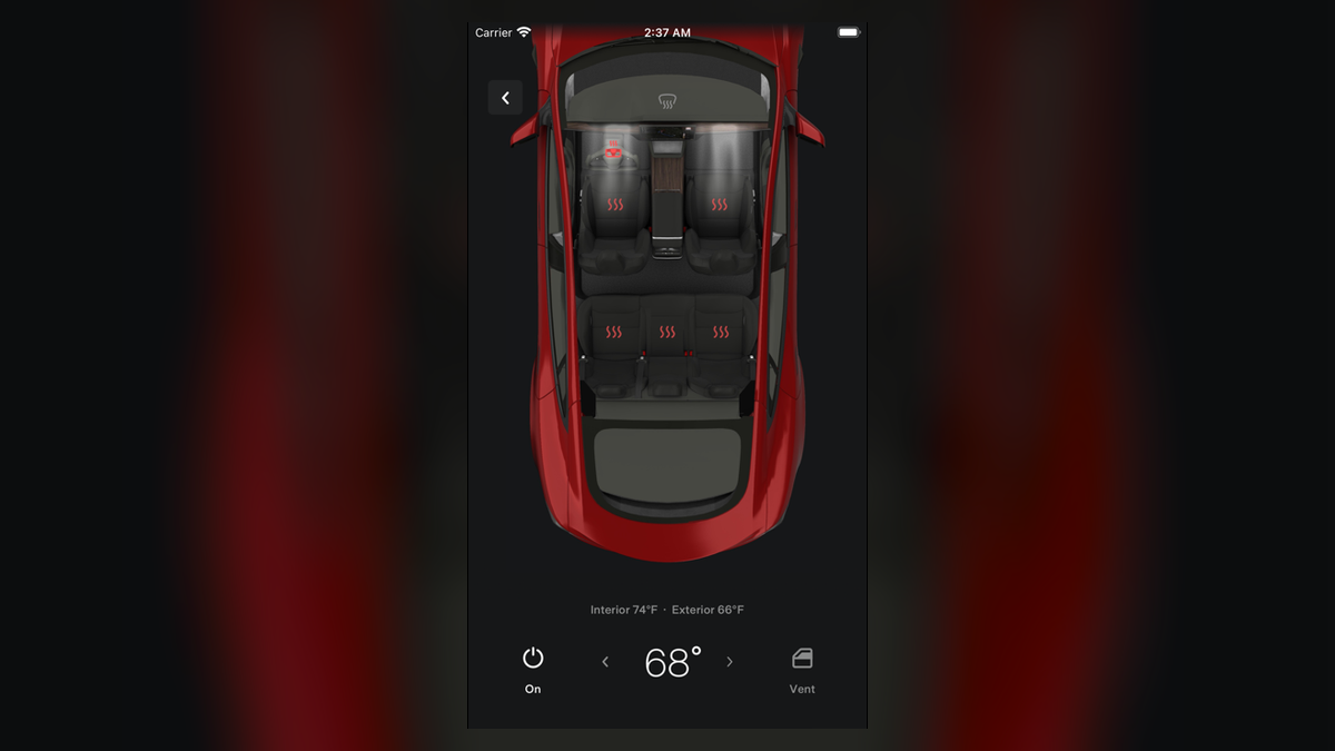 Second official Tesla App Store screenshot presented in a 1200 by 675 source-image layout