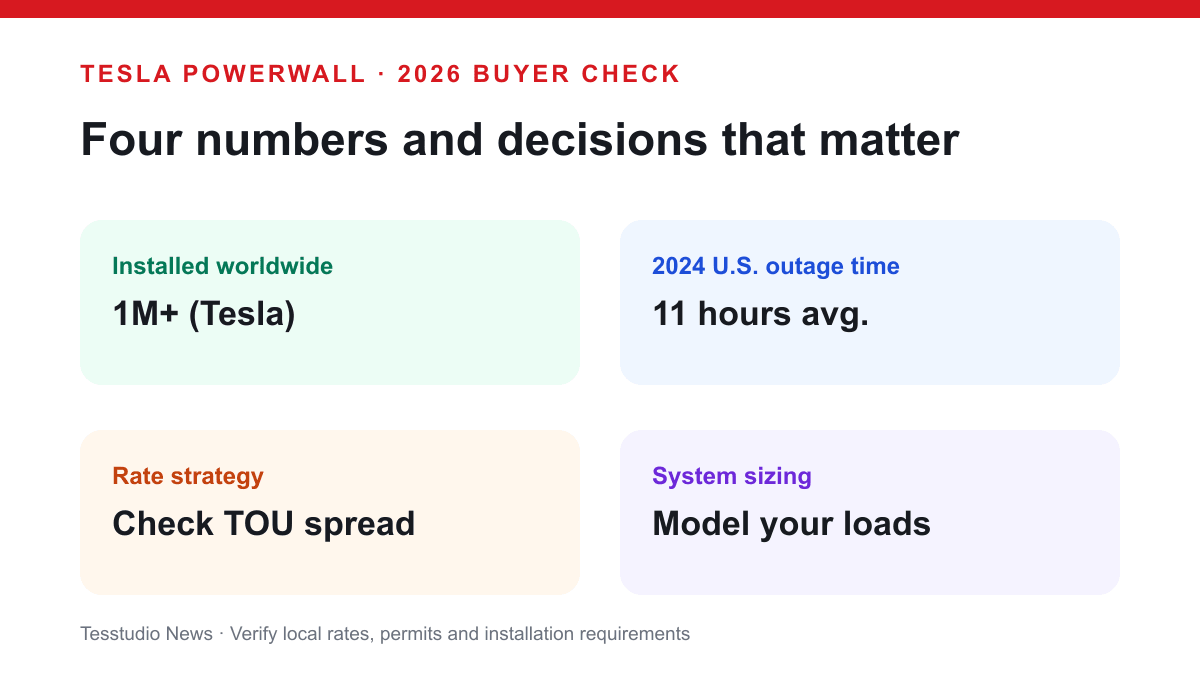 Four numbers and decisions that matter — Tesstudio News infographic